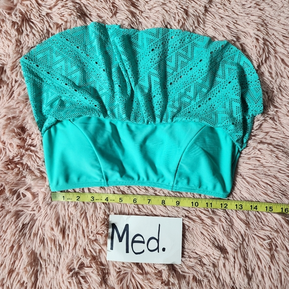 Turquoise Ruffle Flounce Matching Bikini Set - Picture 7 of 9